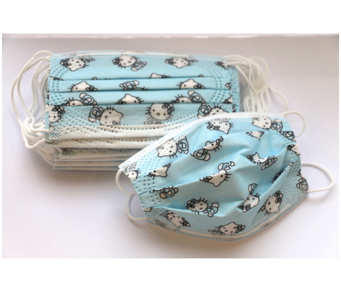 Health Care 20 Pieces Hello Kitty Design Kids 3ply Face Mask – Blue 4 in UAE