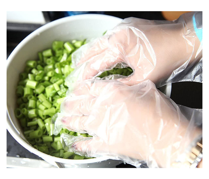 100-Piece Disposable Glove Set - Clear 3 in UAE