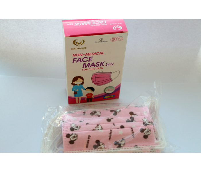 Health Care 20 Pieces Mickey Mouse Design Kids 3ply Face Mask – Pink 5 in UAE