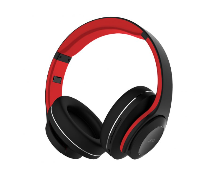 Lead LH01 Wireless Headphone - Black and Red 1 in UAE