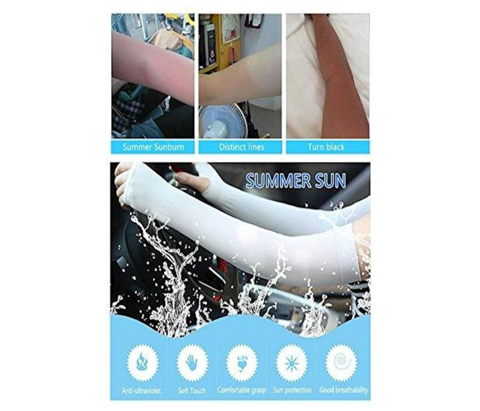 UV Protection 40cm Arm Cooling Sleeves - Black 2 in UAE