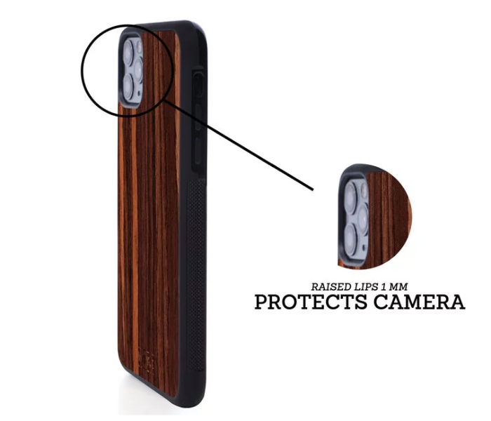 WoodWe Wood Case With Plastic Base for iPhone 11 - Ebony 3 in UAE