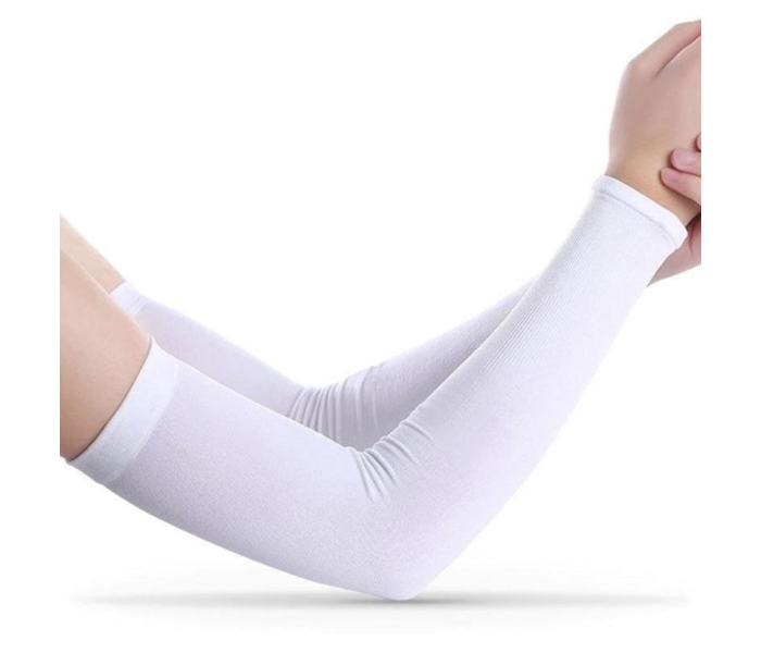 Aqua 60cm Sun Protection Arm Sleeves - White 1 in UAE