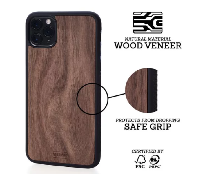 WoodWe Wood Case With Plastic Base for iPhone X and XS - Walnut 1 in UAE