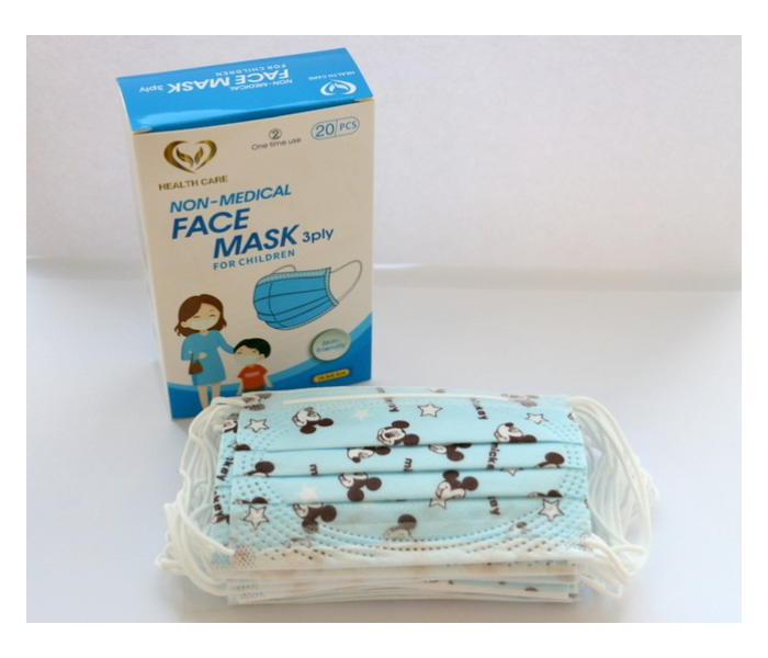 Health Care 20 Pieces Mickey Mouse Design Kids 3ply Face Mask – Blue 2 in UAE