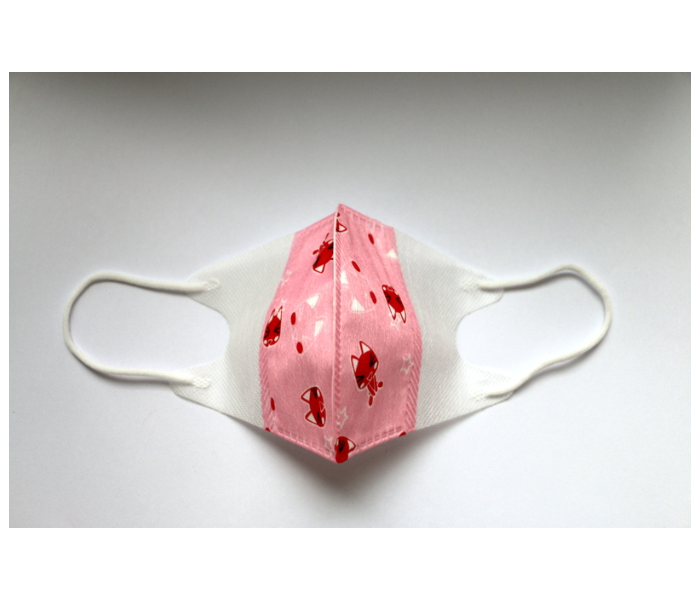 Reitech 20 Pieces Pink Kitty Design Kids 3D Disposable Face Mask - Pink 2 in UAE