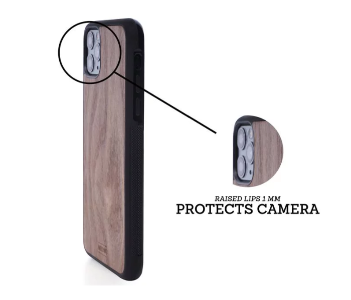 WoodWe Wood Case With Plastic Base for iPhone X and XS - Walnut 3 in UAE