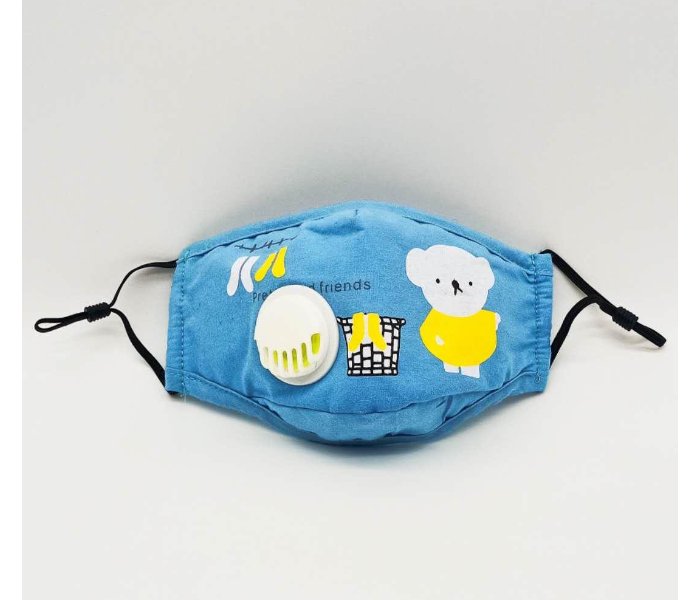 Classic 1Pc Active Printing N-95 Filters Dust Cover Kids Face Mask – Light Blue 1 in UAE