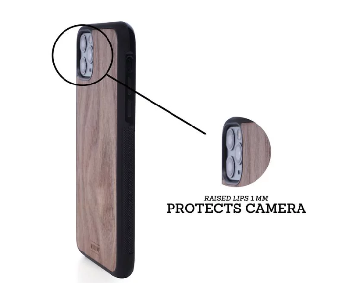 WoodWe Wood Case With Plastic Base for iPhone XR - Walnut 4 in UAE