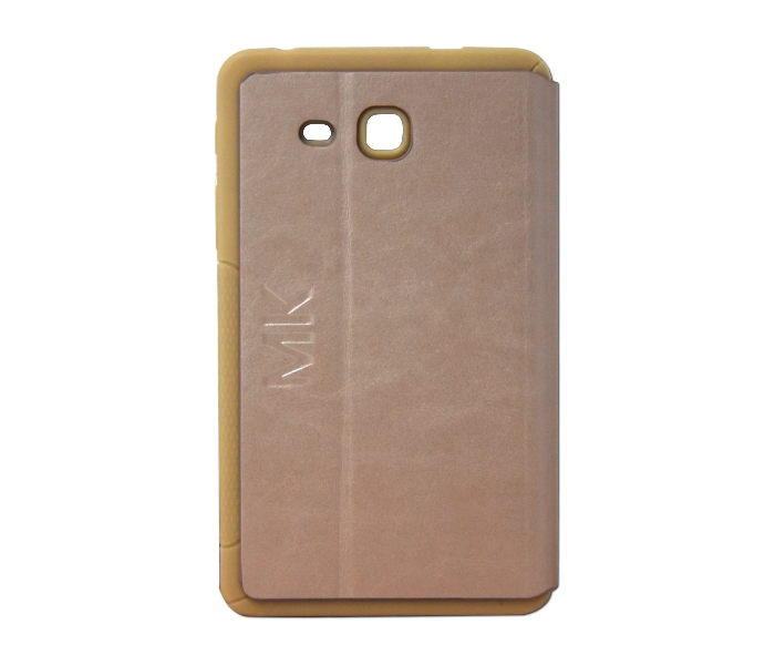 Mykaku Leather Flip Case Cover For Samsung Galaxy Tab A T280 T285 - Beige 2 in UAE