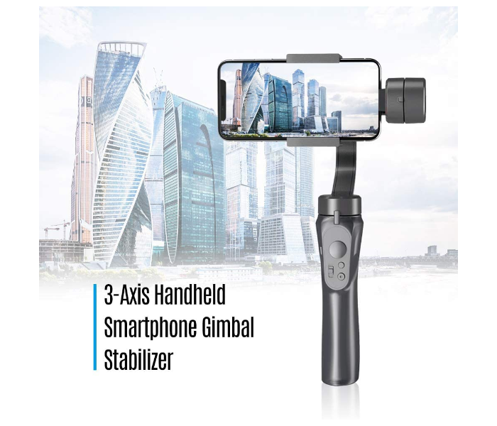 Gosmart 3-Axis Gimbal Handheld Stabilizer for Smartphone - Black 2 in UAE