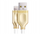 HeatZ ZCI06 2 Meter Metallic Smart Fast Lightning Cable - Gold 2 in UAE