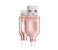HeatZ ZCI06 2 Meter Metallic Smart Fast Lightning Cable - Rose Gold 2 in UAE