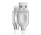 HeatZ ZCI36 3 Meter Metallic Smart Fast Lightning Cable - Grey 1 in UAE