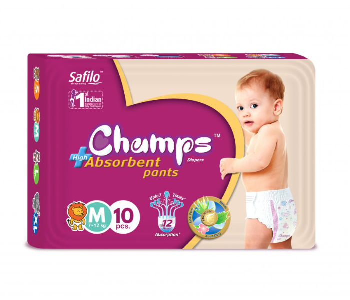 Champs Medium 10 Pants Baby Diaper 1 in UAE