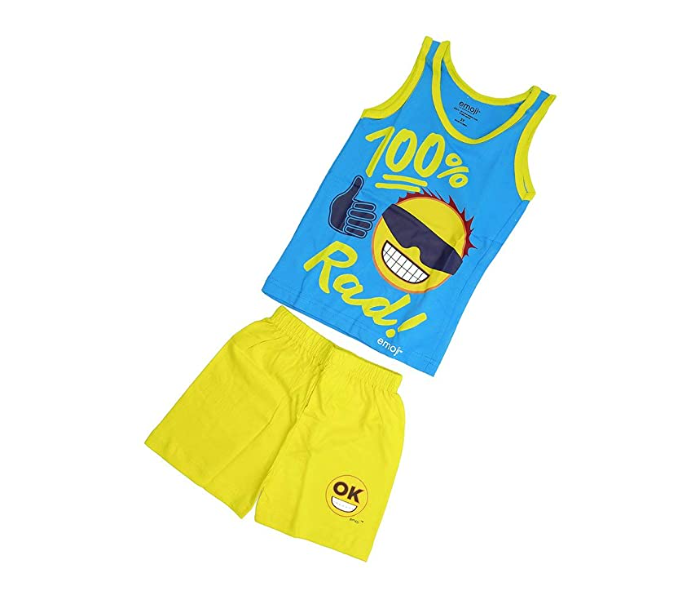 Emoji EMJIWCS1A 6 Years Vest and Shorts Set - Blue 2 in UAE