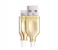 HeatZ ZCI36 3 Meter Metallic Smart Fast Lightning Cable - Gold 1 in OMAN