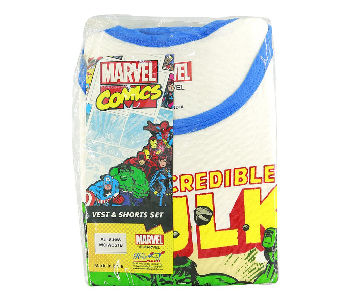 Marvel MCIWCS1B 8 Years Comics Vest and Shorts Set - White 1 in UAE