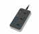 HeatZ ZC603 Smart Fast Power Plug 6 Port Charger with 6 USB Port and 3 Socket - Black 1 in OMAN