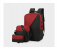 Three-Piece Splicing Couple Large Backpack with USB Charging - Red 1 in UAE