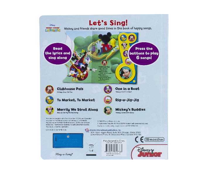 Disney Mickey Mouse Clubhouse - Lets Sing Little Music Note Sound Book 3 in UAE