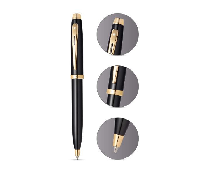 Sheaffer 100 Lacquer Ballpoint Pen with Gold Tone Appointments - Black 2 in UAE