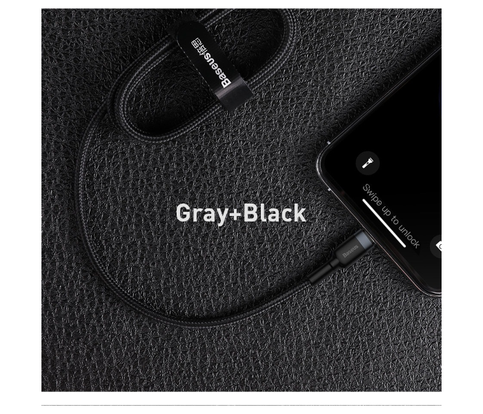 Baseus 1M USB C to Lightning 20W PD Fast Charge plus Data Cable for iPhone 12 11 Pro Max 8 X XR USB - Black 2 in UAE