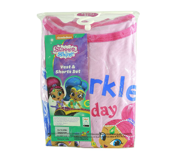 Nickelodeon SASCS1B 12 Years Vest and Shorts Set - Pink 1 in UAE