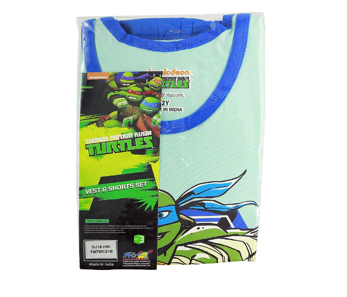 Nickelodeon TMTWCS1B 12 Years Vest and Short Set - Blue 1 in UAE