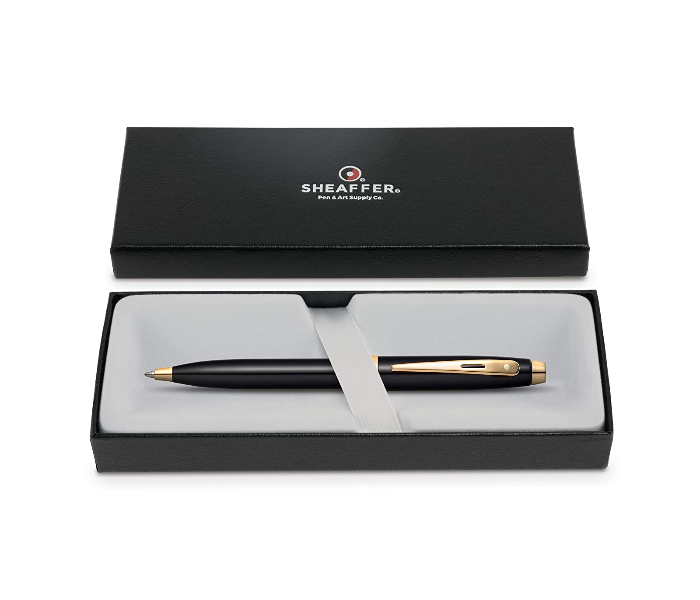 Sheaffer 100 Lacquer Ballpoint Pen with Gold Tone Appointments - Black 3 in UAE