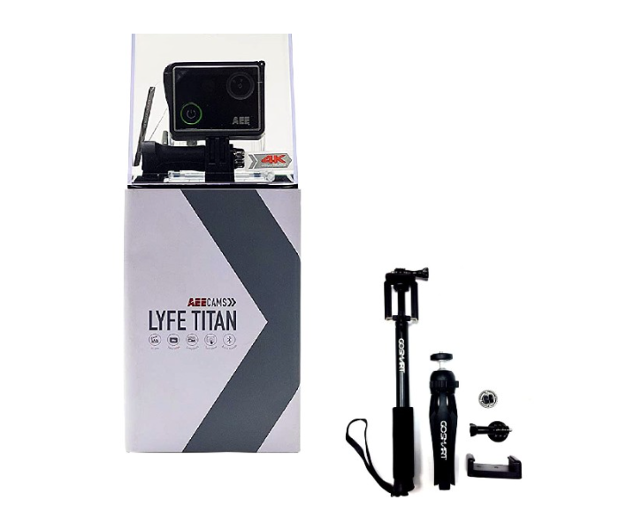 AEE Lyfe Titan Ultra 4K Free Gosmart Selfie Kit - White 1 in UAE