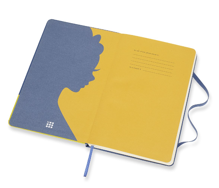 Moleskine 240 Pages Large Limited Edition Snow White Hard Cover Notebook - Blue 2 in UAE