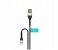 HeatZ ZCS07 1 Meter Nylon Material Micro USB Cable - Black and Silver 1 in OMAN