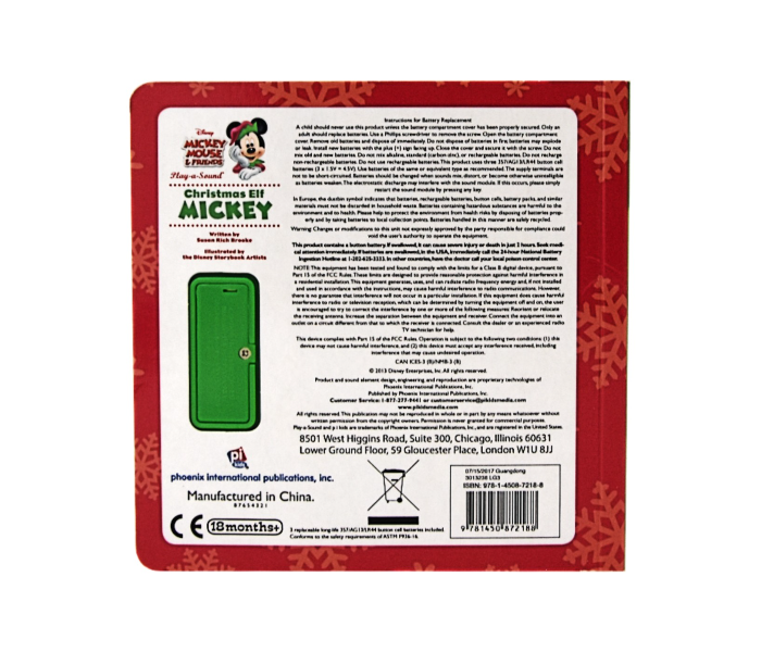 Disney Mickey Mouse and Friends Christmas Elf Sound Book 3 in UAE