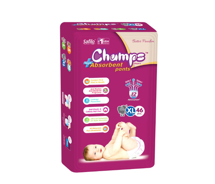 Champs Extra Large 46 Pants Baby Diaper 1 in UAE