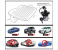 Portable Car Inflatable Bed Camping Air Mattress with 2 Air Pillows - Black 7 in OMAN