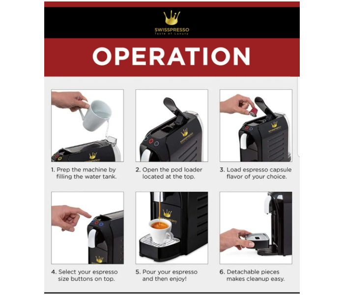 Swiss Presso 60 Different Flavour Capsules Compatible for Nespresso and Espresso 2 in UAE