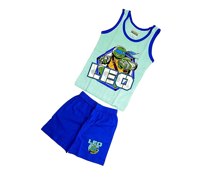 Nickelodeon TMTWCS1B 10 Years Vest and Short Set - Blue 2 in UAE