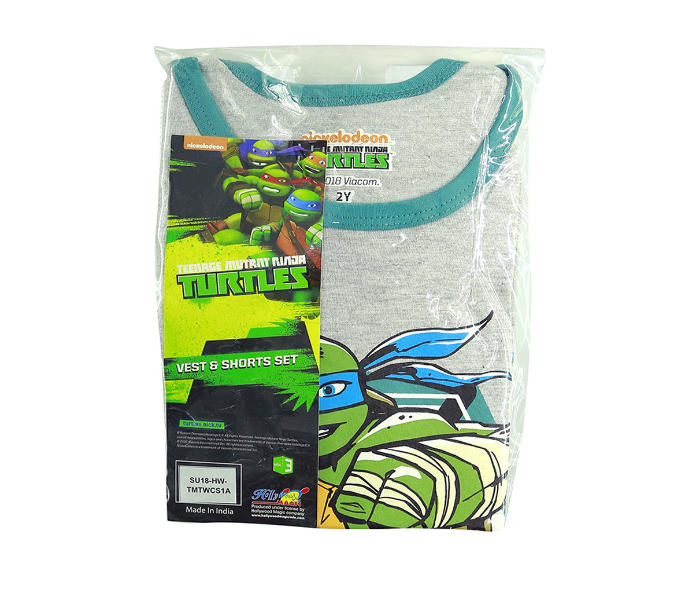 Nickelodeon TMTWCS1A 8 Years Vest and Short Set - Grey 1 in UAE