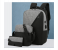 Threepiece splicing couple largecapacity backpack with USB Charging Image