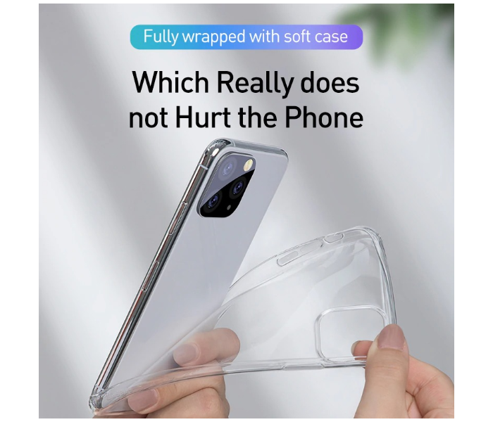 Baseus Clear Phone Case For iPhone 12 Case Coque Ultra Thin Soft TPU Silicone Back Covers - Clear 2 in UAE