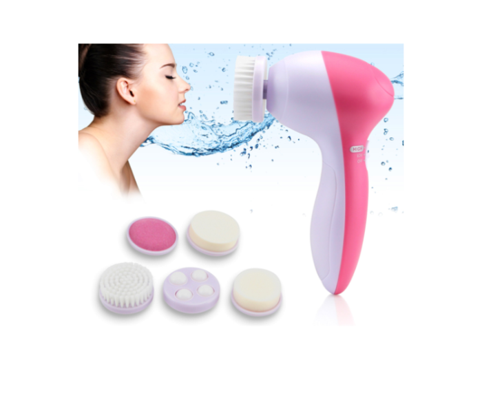 5-In-1 Beauty Care Face Massager - Pink and White 1 in UAE