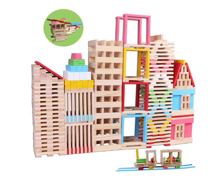 150 Creative Wooden Puzzle Building Blocks 1 in UAE