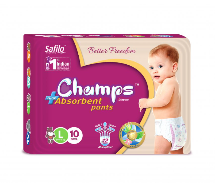 Champs Large 10 Pants Baby Diaper 1 in UAE
