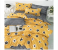 6 Pieces High Quality Cotton Double Size Bed Sheet with Quilt Cover and Pillow Case - Yellow 1 in UAE