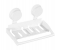 Double Suction Cups Soap Box Towel Holder - White 1 in KSA
