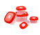 Princeware Set of 5 Vent Square Container - Red 1 in KSA
