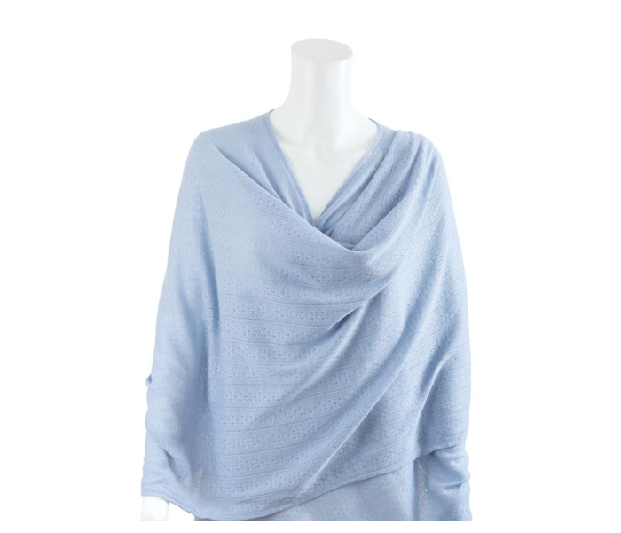 Bebitza Textured Knit Fabric - Blue 1 in UAE