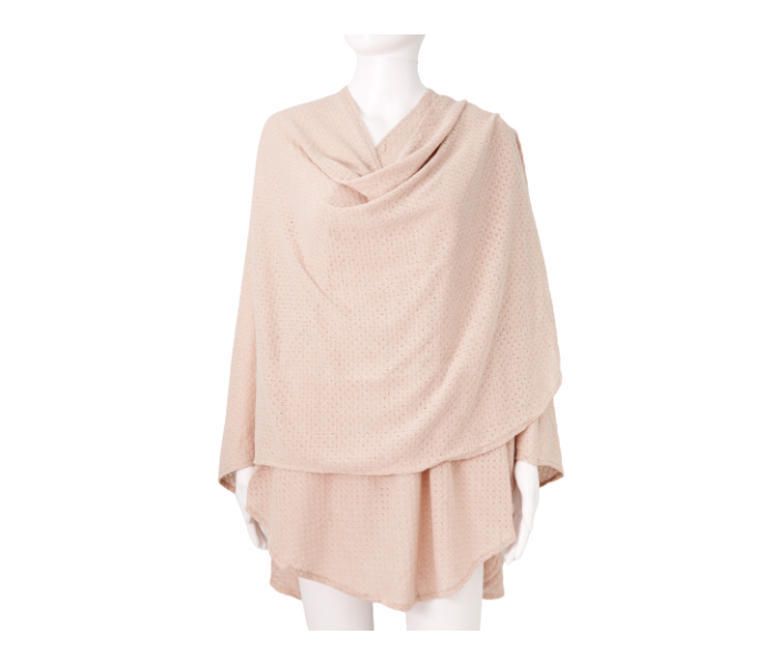 Bebitza Textured Knit Fabric - Taupe 1 in UAE