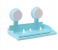 Double Suction Cups Soap Box Towel Holder - Blue 1 in KSA